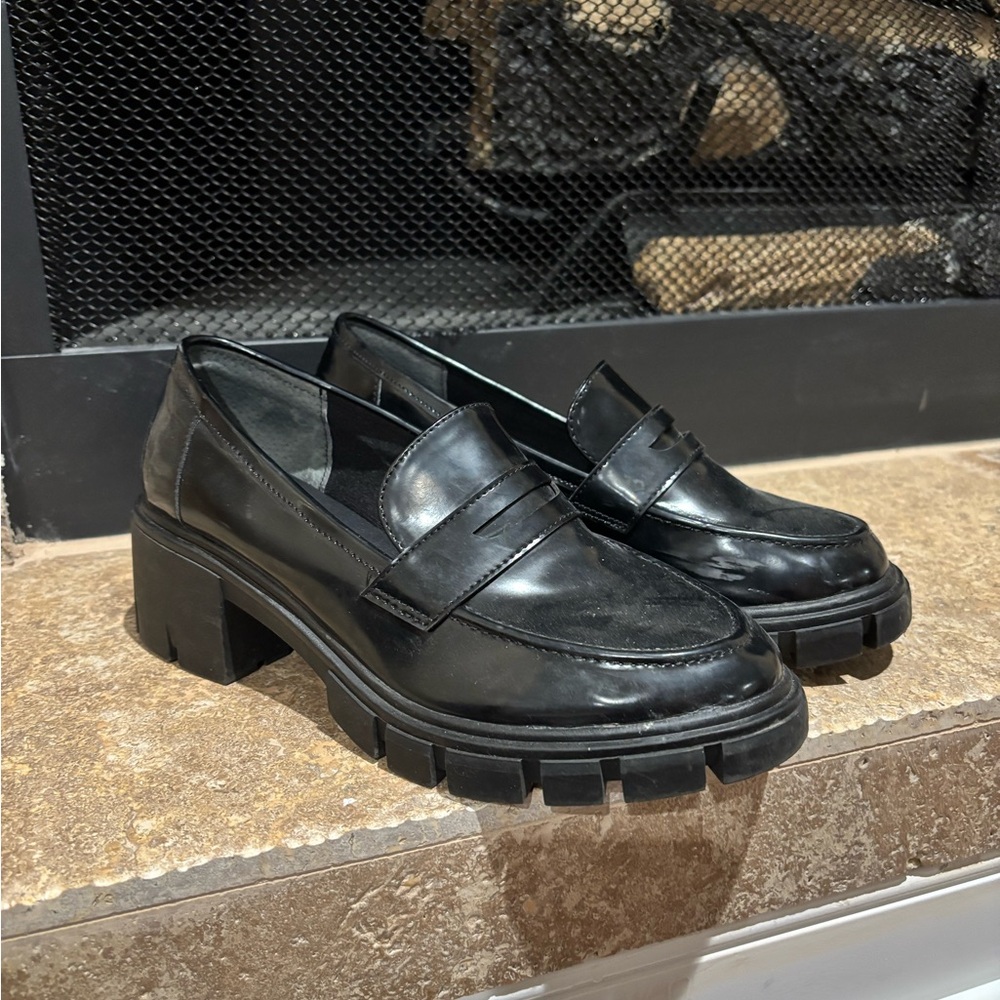 Sincerely Jules Black Chunky Loafers